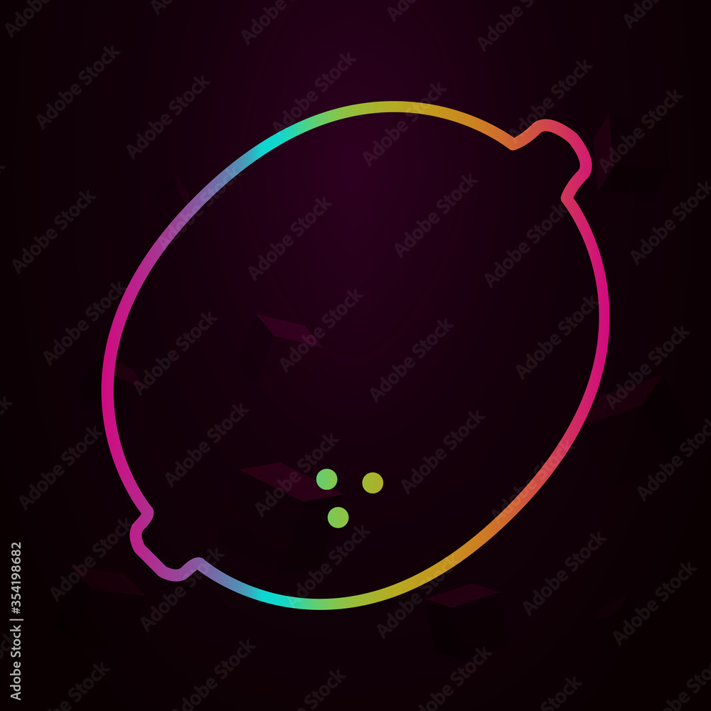 Aufkleber lemon outline nolan icon simple thin line, outline vector of fruit icons for ui and ux, website or m