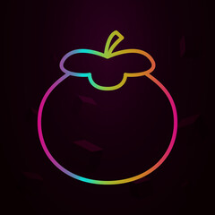 tomato outline nolan icon Simple thin line, outline vector of fruit icons for ui and ux, website or mobile application