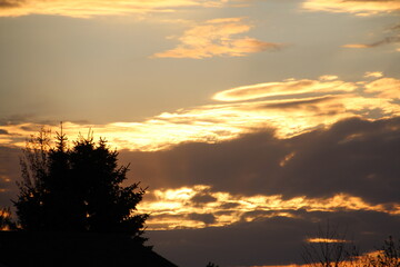 Fototapeta premium Spring Sunset, Edmonton, Alberta