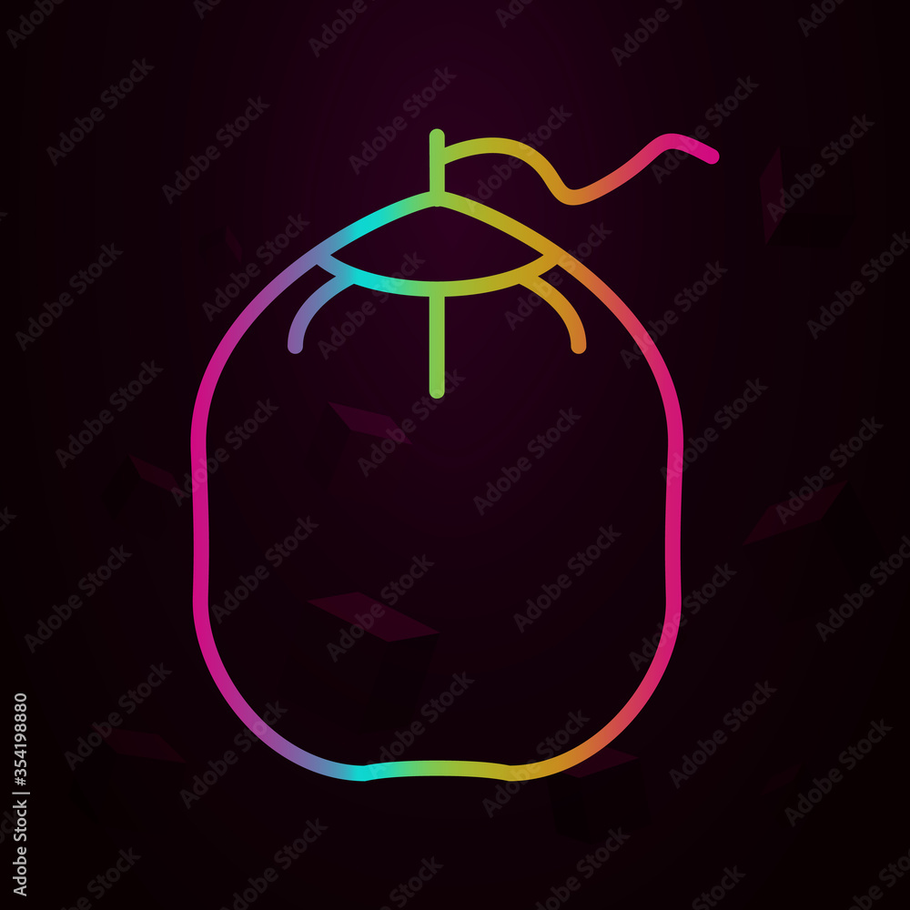 Aufkleber walnut outline nolan icon simple thin line, outline vector of fruit icons for ui and ux, website or 