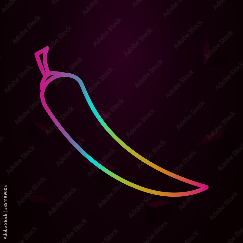 Poster hot peppers outline nolan icon simple thin line, outline vector of fruit icons for ui and ux, websit