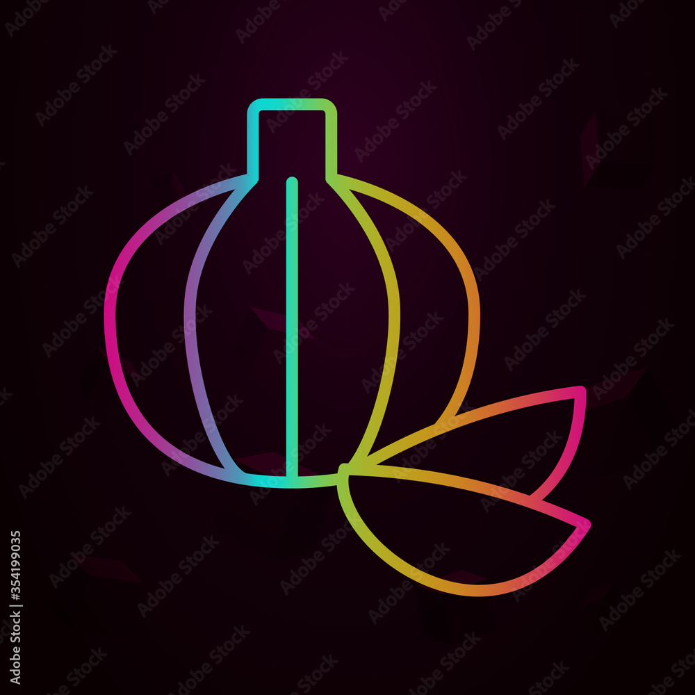 Poster garlic outline nolan icon simple thin line, outline vector of fruit icons for ui and ux, website or 