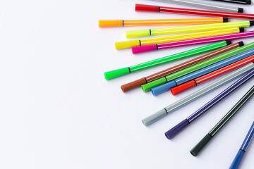 Color pen on white background