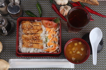 Bento food is traditional japanese food