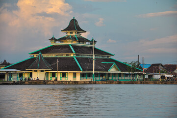 The Jami Mosque, the oldest and historic mosque in Pontianak City, the edge of the Kapuas River