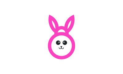 Rabbit vector Logo template and animal icon design