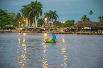 The Jami Mosque, the oldest and historic mosque in Pontianak City, the edge of the Kapuas River