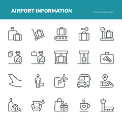 Airport Information Icons.