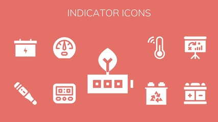 indicator icon set