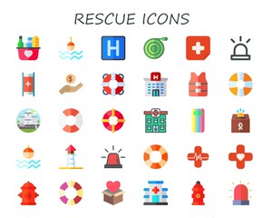 rescue icon set