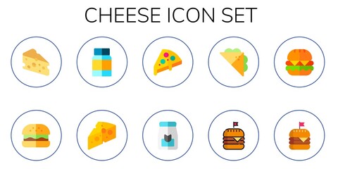 cheese icon set