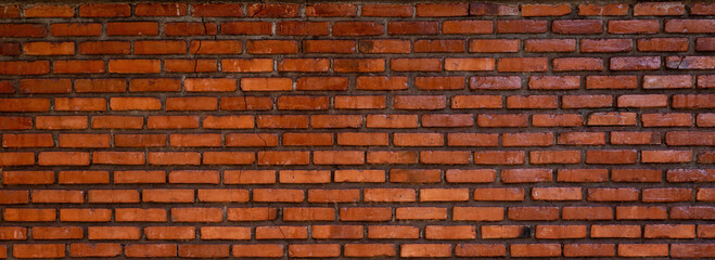 Fototapeta na wymiar Orange brick wall texture background