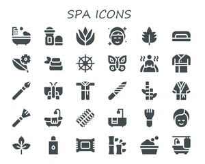 spa icon set