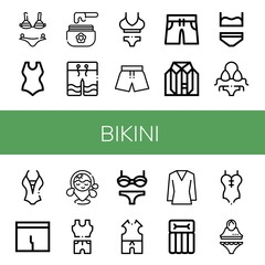 Set of bikini icons