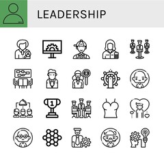 Set of leadership icons