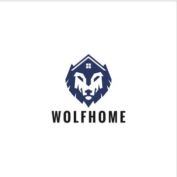wolf home design logo vector design modern template