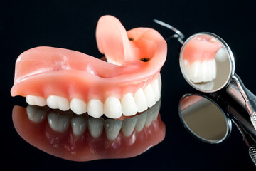 Teeth model showing an implant crown bridge model/ dental demonstration teeth study teach model.