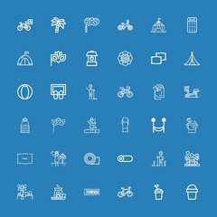 Editable 36 relaxation icons for web and mobile