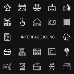 Editable 22 interface icons for web and mobile