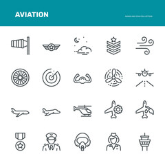 Aviation Icons. - 354205255