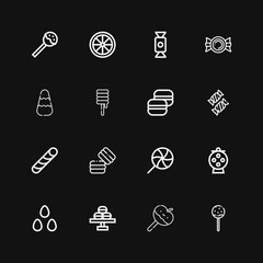Editable 16 caramel icons for web and mobile
