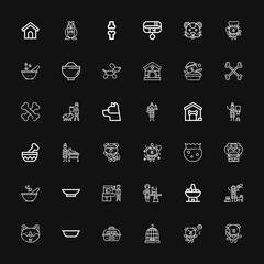Editable 36 puppy icons for web and mobile