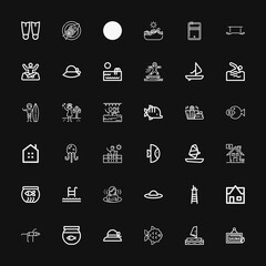 Editable 36 swimming icons for web and mobile