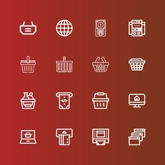 Editable 16 ecommerce icons for web and mobile