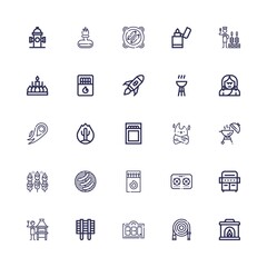 Editable 25 flame icons for web and mobile