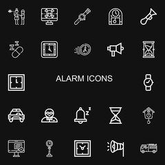 Editable 22 alarm icons for web and mobile