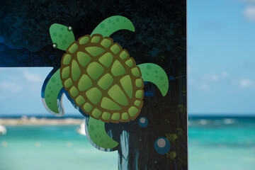 Akumal is a famous  destination for snorkeling, visitors can swim with endangered green sea turtles, declared a marine refuge to protect the threatened turtle population, 
