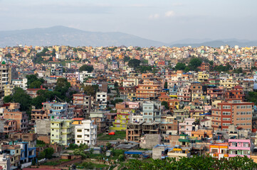 Obraz premium City of Kathmandu Nepal in the Sunset