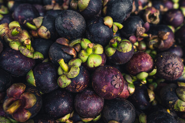 Mangosteen put on sale in Pai market