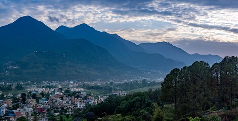 Small Town in the Valley Surrounded By Mountains