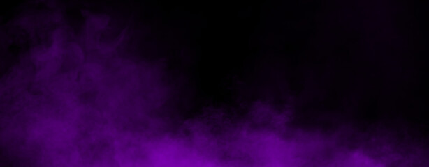Panoramic fog mist texture overlays. Abstract purple smoke isolated background for effect, text or copyspace . Stock illustration. © Victor