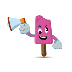 Ice cream mascot character vector illustration