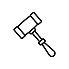 Hammer line icon