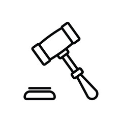 Hammer Judge line icon