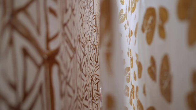 unfinished batik cloth, dried in the sun