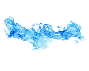 Blue fire On a white background