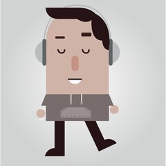 Man with headphones