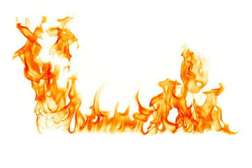 Fire isolated on a white background