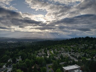 clouds over the suburbs