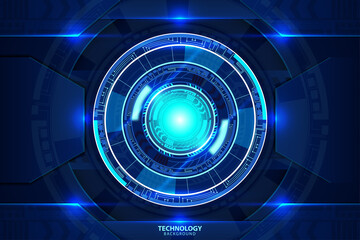 Cyber space blue background.