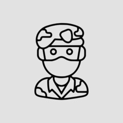 Vector Illustration of A Man Icon | Vector Line Icon | Covid Avatars Vector Icon | Single Vector Icon