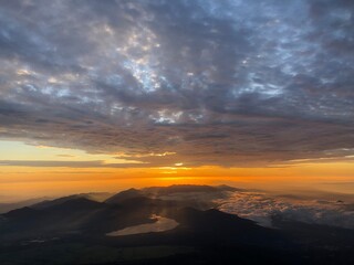 sunset in the mountains