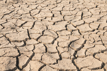 Ground cracks drought crisis environment background.