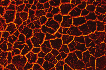 Magma is full of lava, Lava ground background, Global warming.