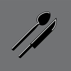 Spoon and knife