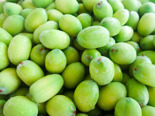 Fresh lotus seeds. The fruit of the lotus is beneficial to nourish the body.